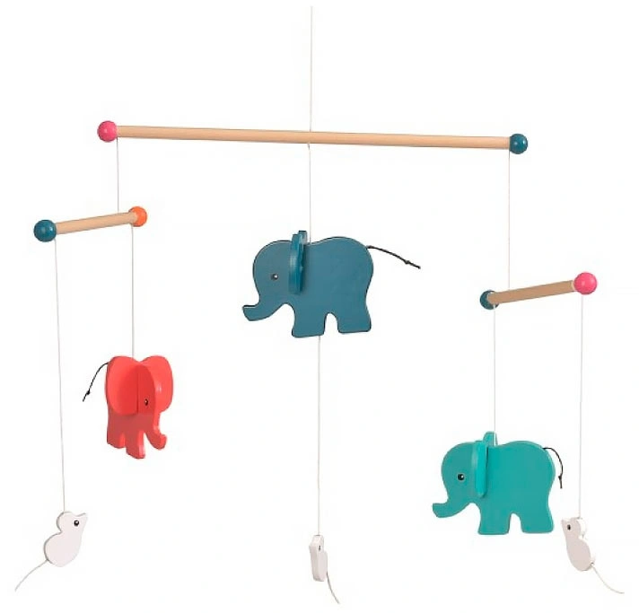 Mobile ELEPHANTS aus Holz