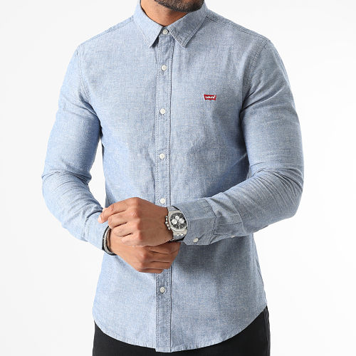 Chemise Manches Longues 86625 Bleu Clair Chiné