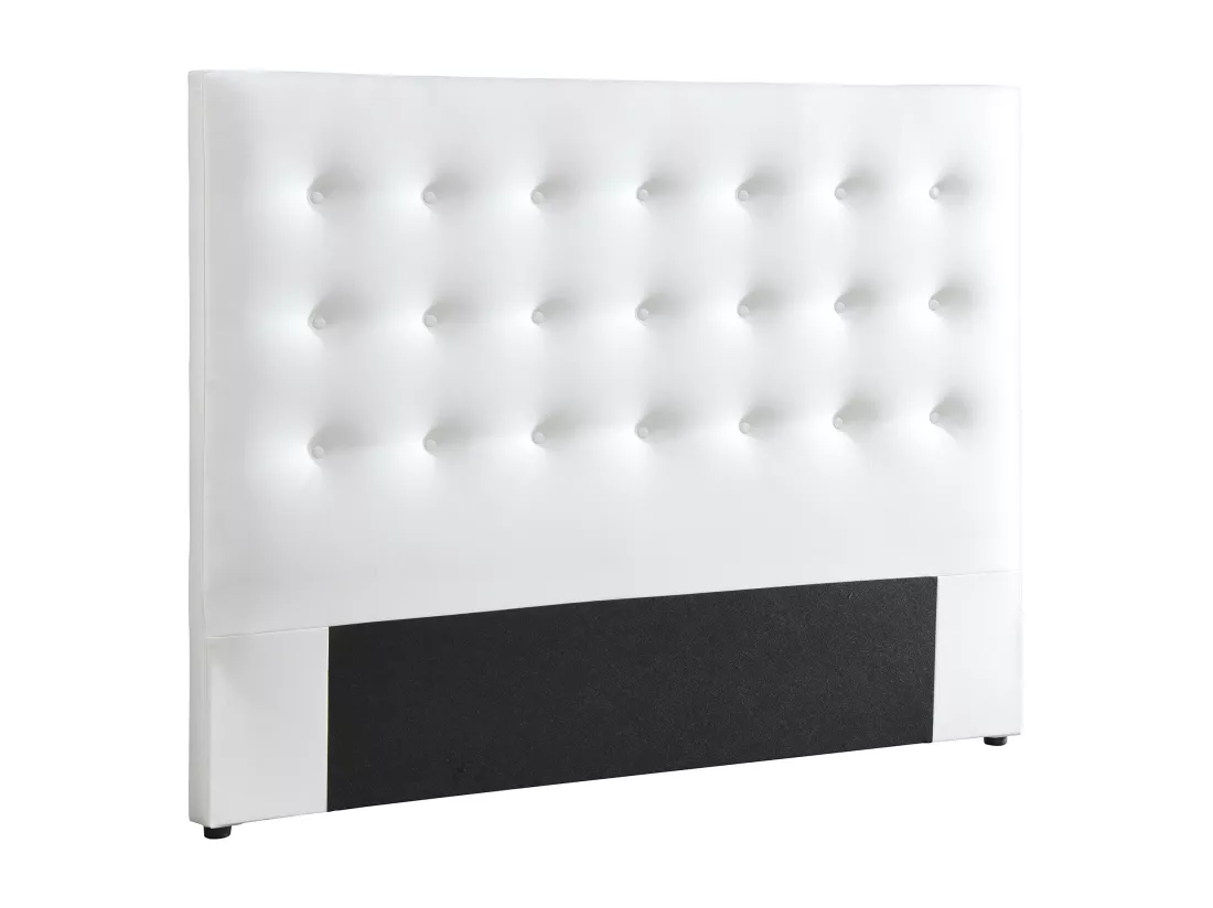 Tête de lit capitonnée 160 cm - Simili - Blanc - FRANCESCO
