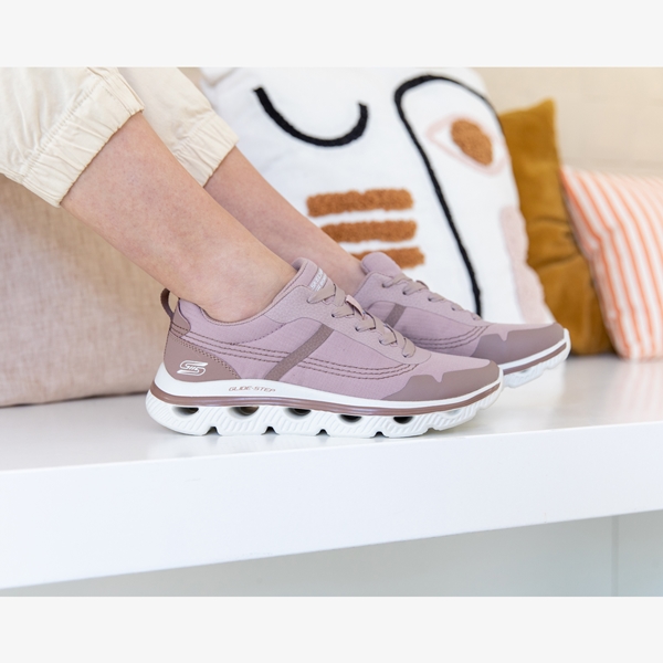 Skechers Arc Waves dames sneakers taupe