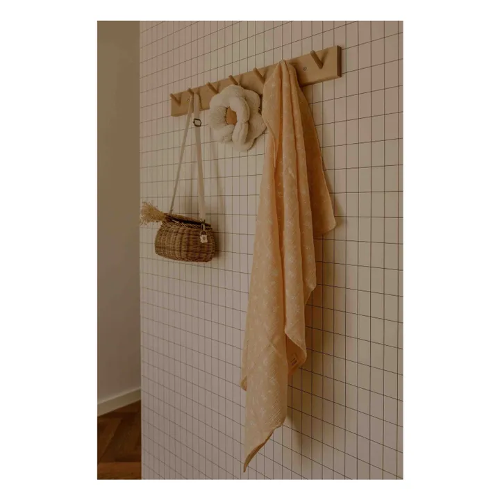 Bonjour Little Couverture Vegetal Peach Gaze de Coton Bio | Rose pêche