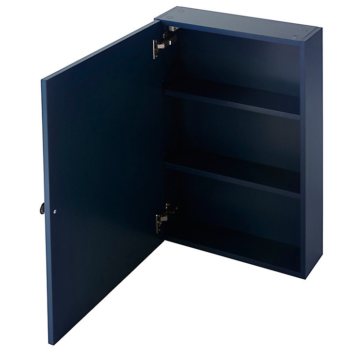 Armoire de salle de bains avec miroir GoodHome Perma bleu L. 50 cm