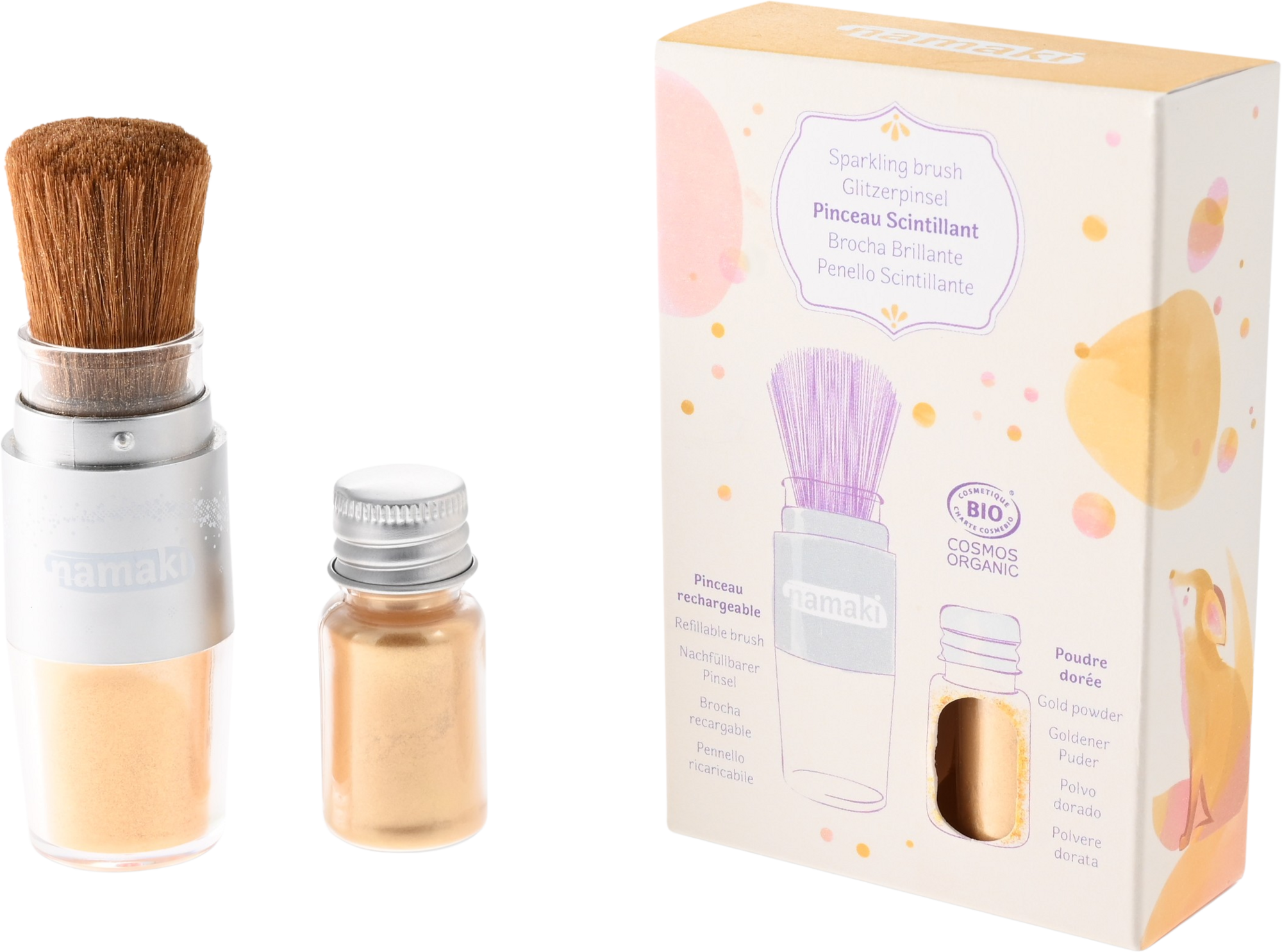 namaki  Sparkling Powder with Brush, Gold