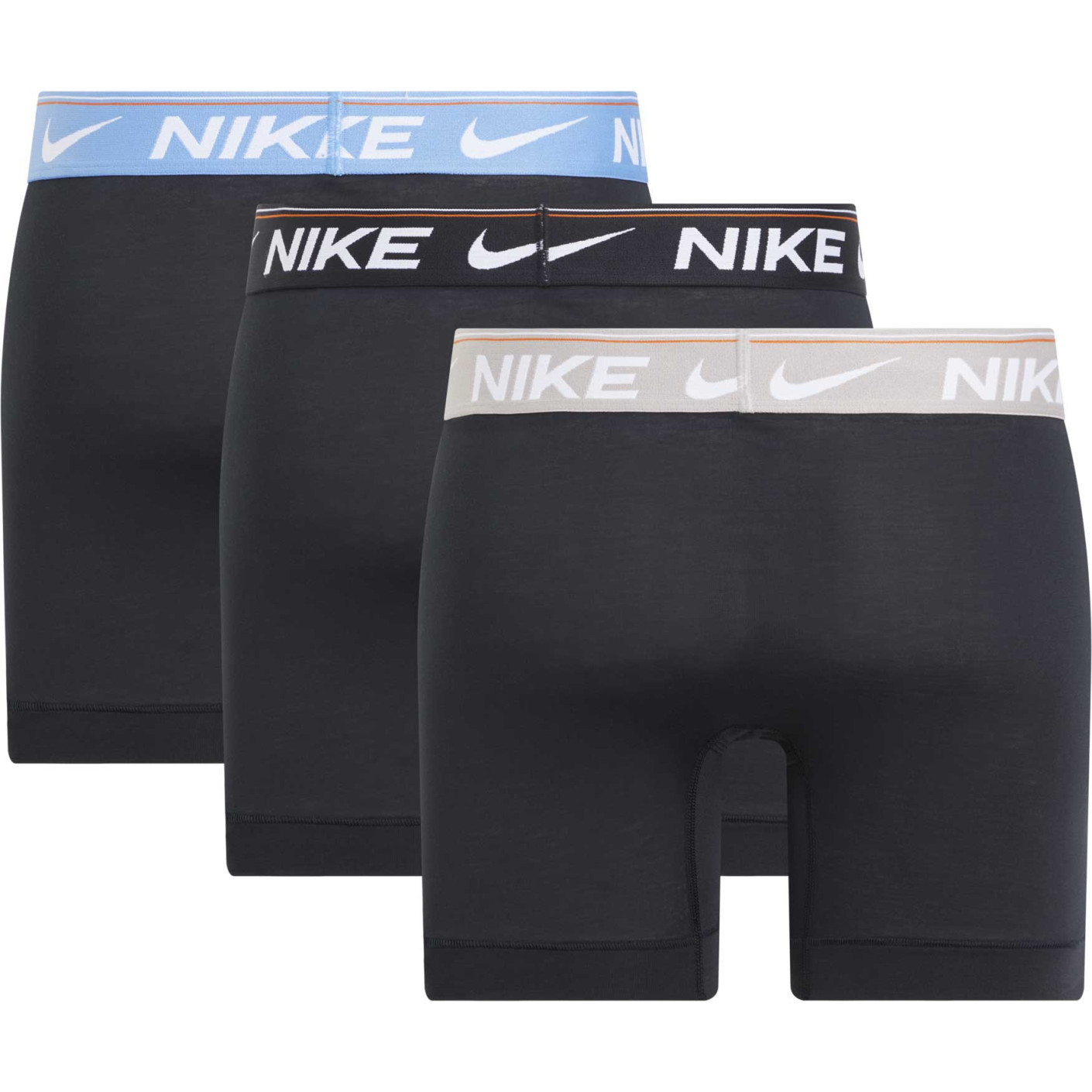 Nike Dri-FIT Ultra Comfort Boxershort Brief 3-Pack Zwart Grijs Lichtblauw