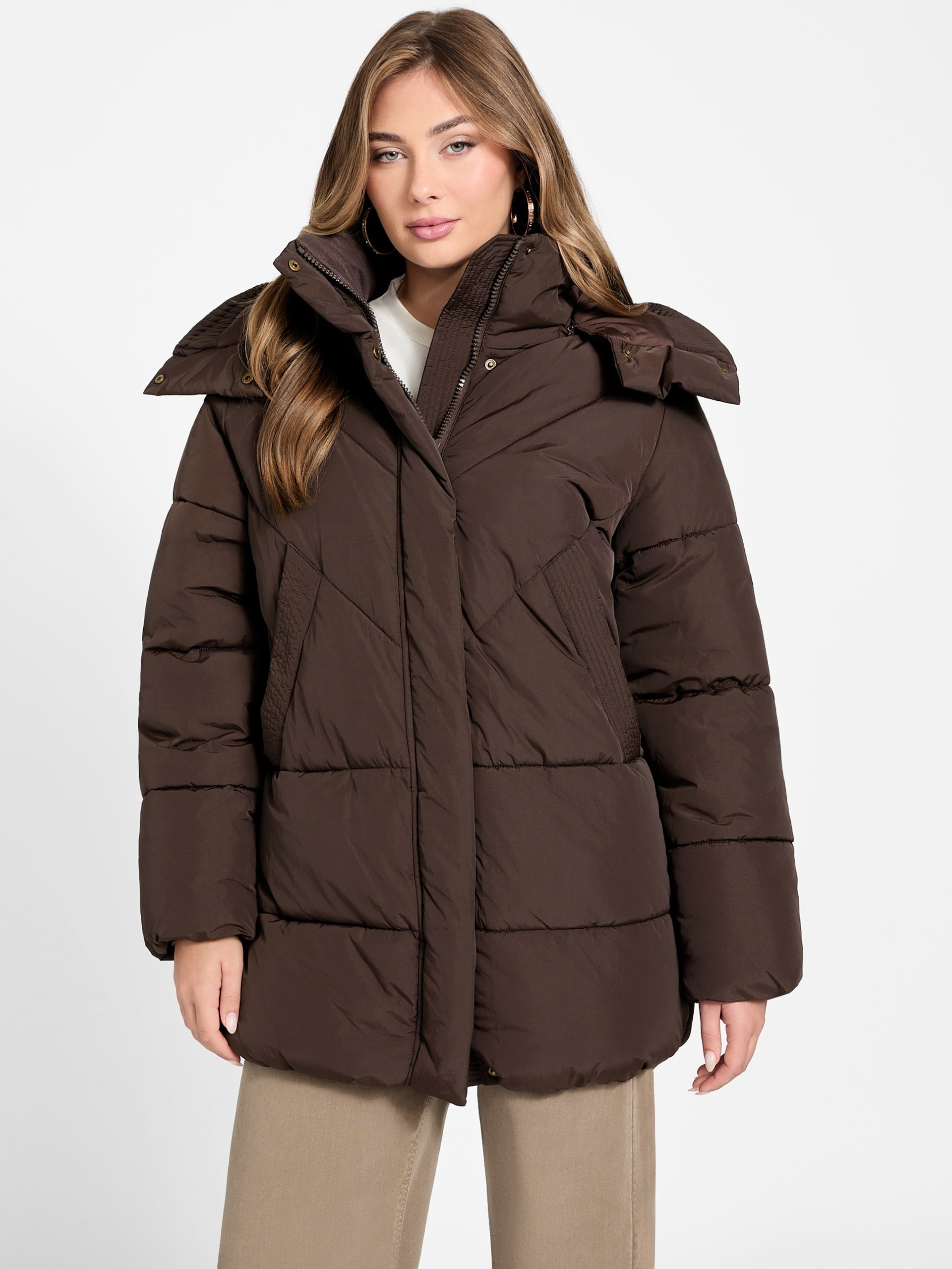 Jaqueta puffer com capuz Eco Eleonor