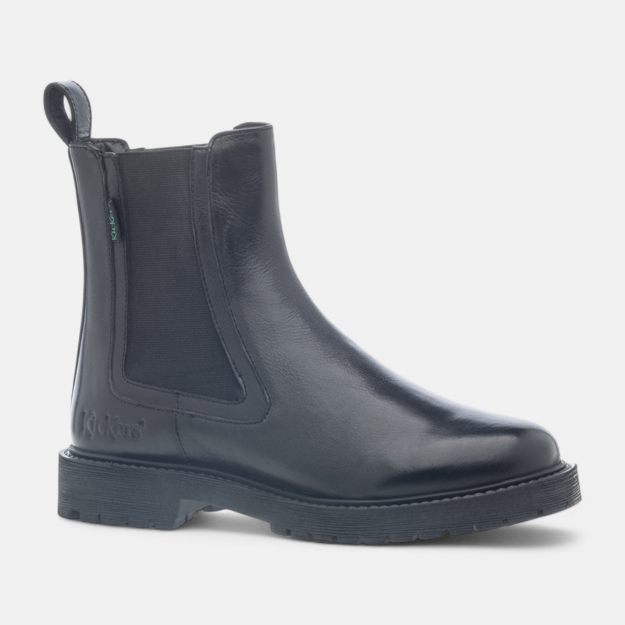 Boots chelsea Femme en cuir noir