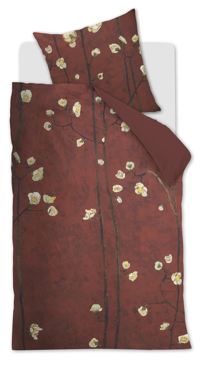 Bettwäsche PLUM BLOSSOMS Satin 135x200 cm, mit 1 Kissen