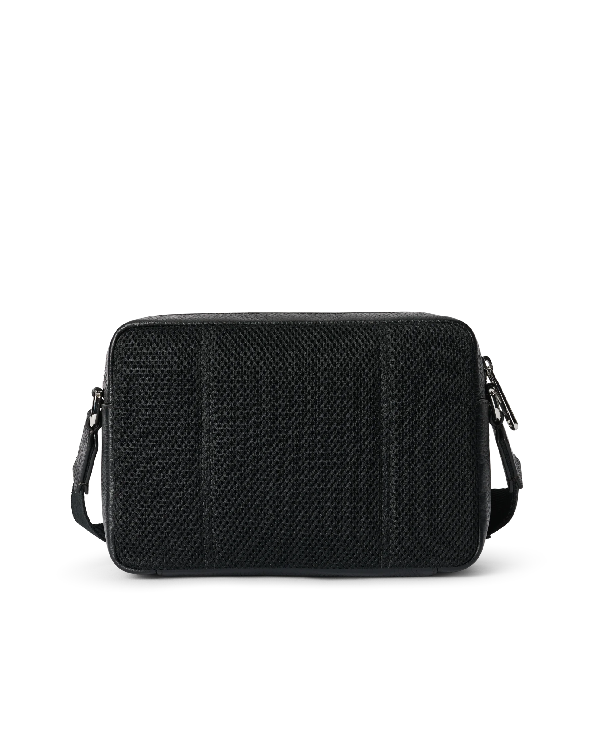 ECCO Camera Bag Umhängetasche aus Leder Schwarz 15X22X7 cm