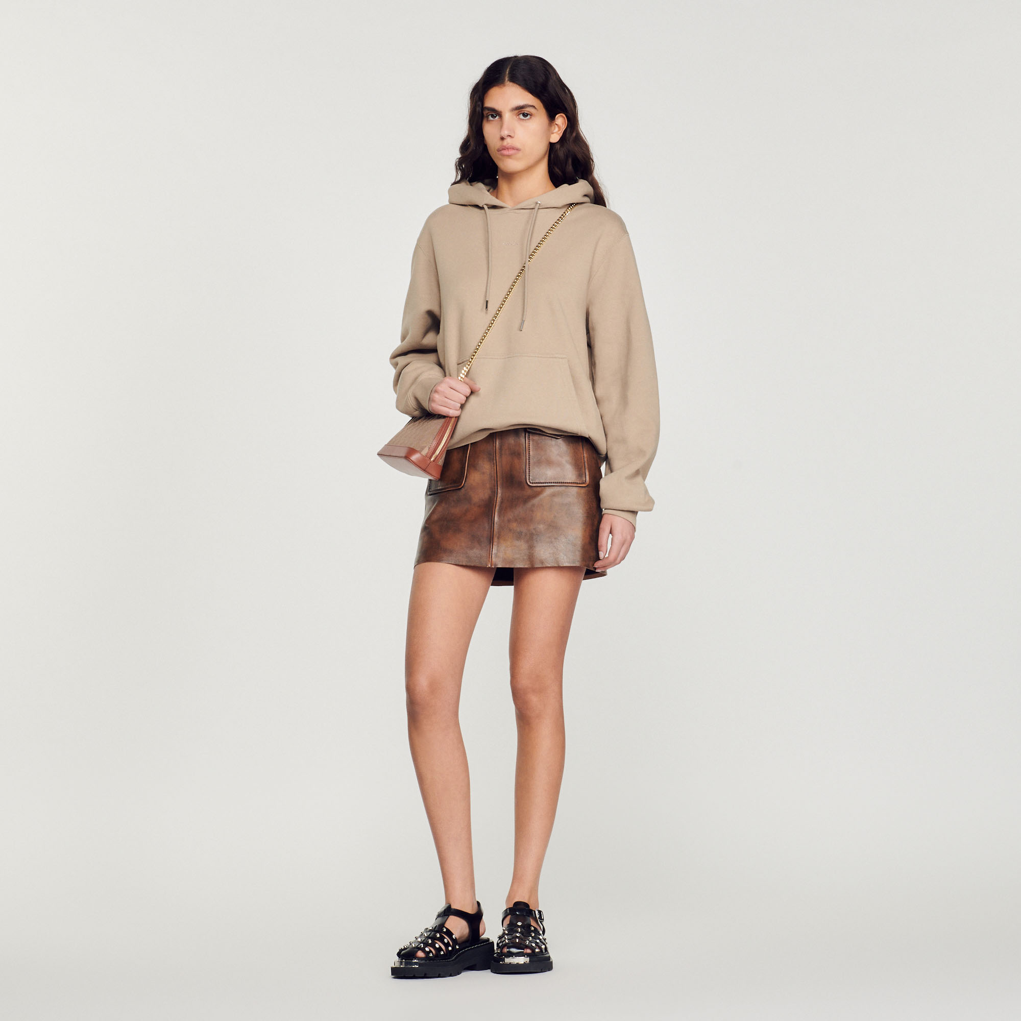 Hoodie Homme brode en coton biologique