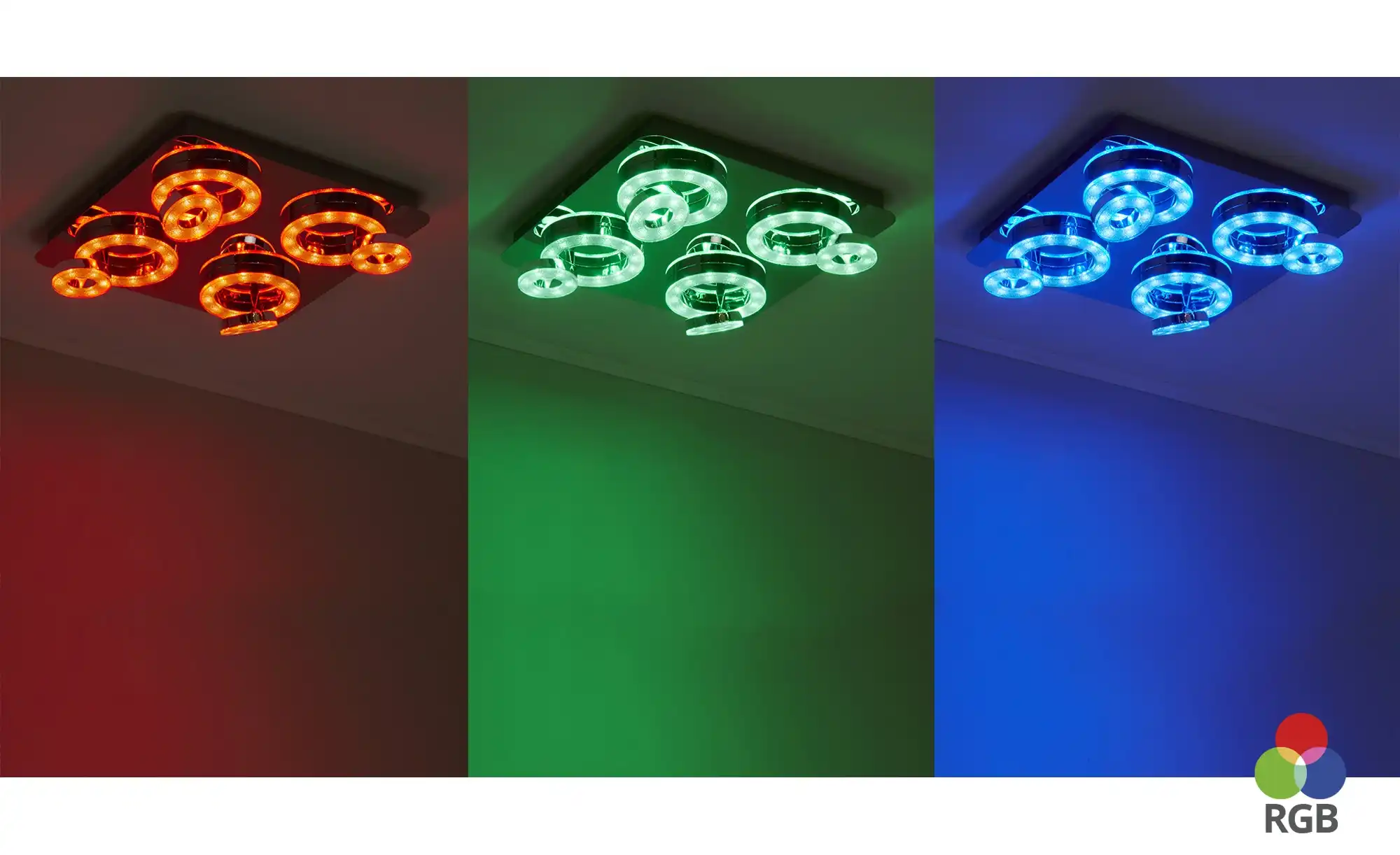 Paul Neuhaus Smart Home-Deckenleuchte, 4-flammig, chrom