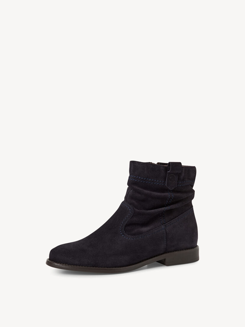 Leren Enkellaarsje - blauw