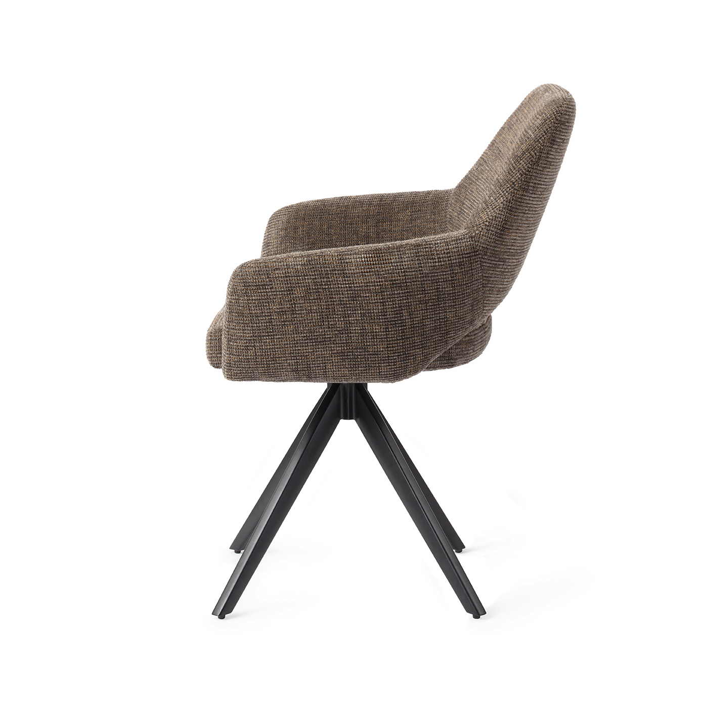Eetkamerstoel Yanai turn black checked chestnut