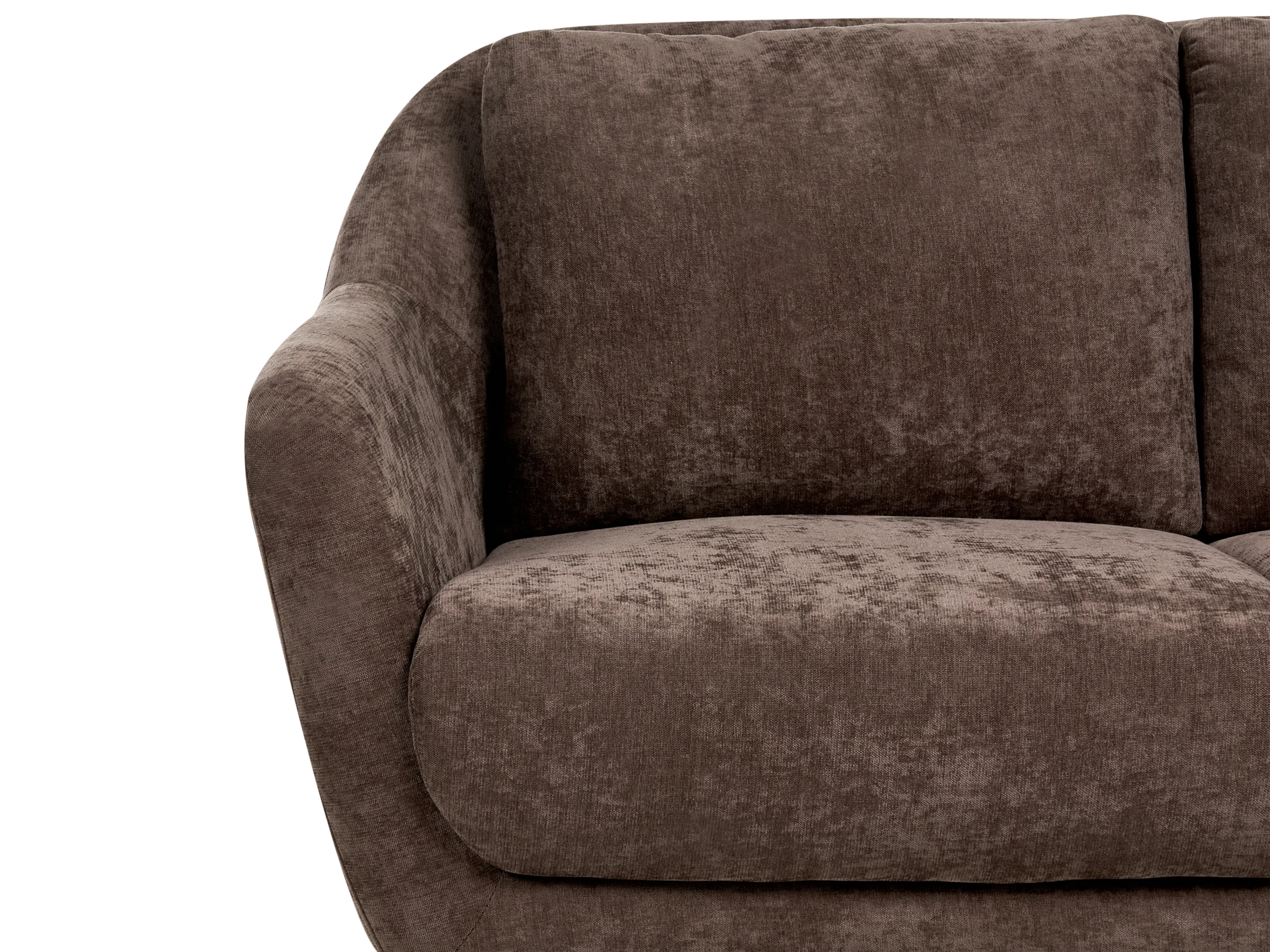 Bank 2-zits EIBY Chenille Donkerbruin