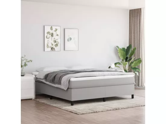 Sommier à lattes de lit Gris clair 180x200 cm Tissu