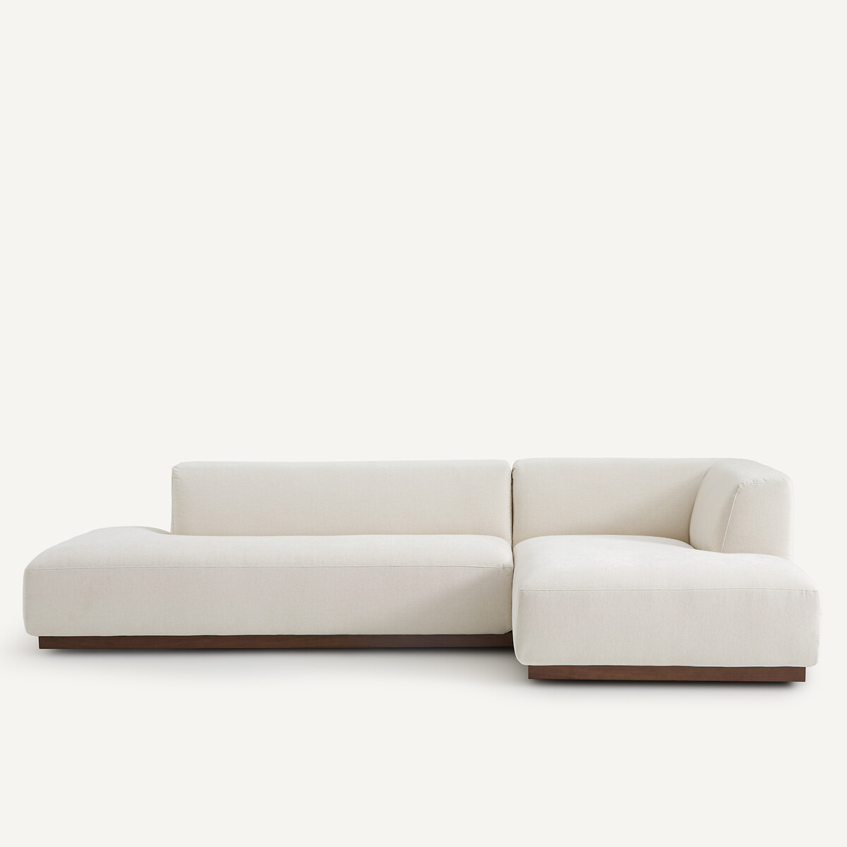 AM.PM<br>Sofá de canto direito tamanho XL em veludo chenille, Jacopo