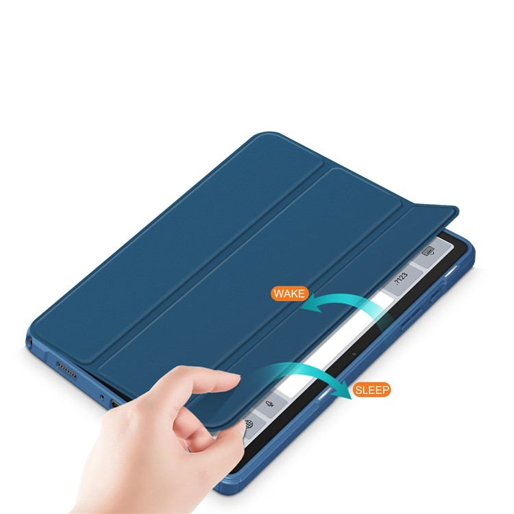 Samsung Galaxy Tab A9  Plus Hybrid Leder Tasche Smart Case Flip Cover Hülle   S-Pen Halterung - Blau