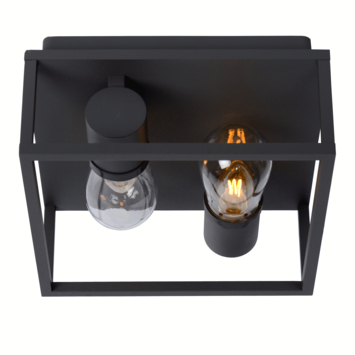 Lucide badkamer plafonnière Carlyn IP54 zwart