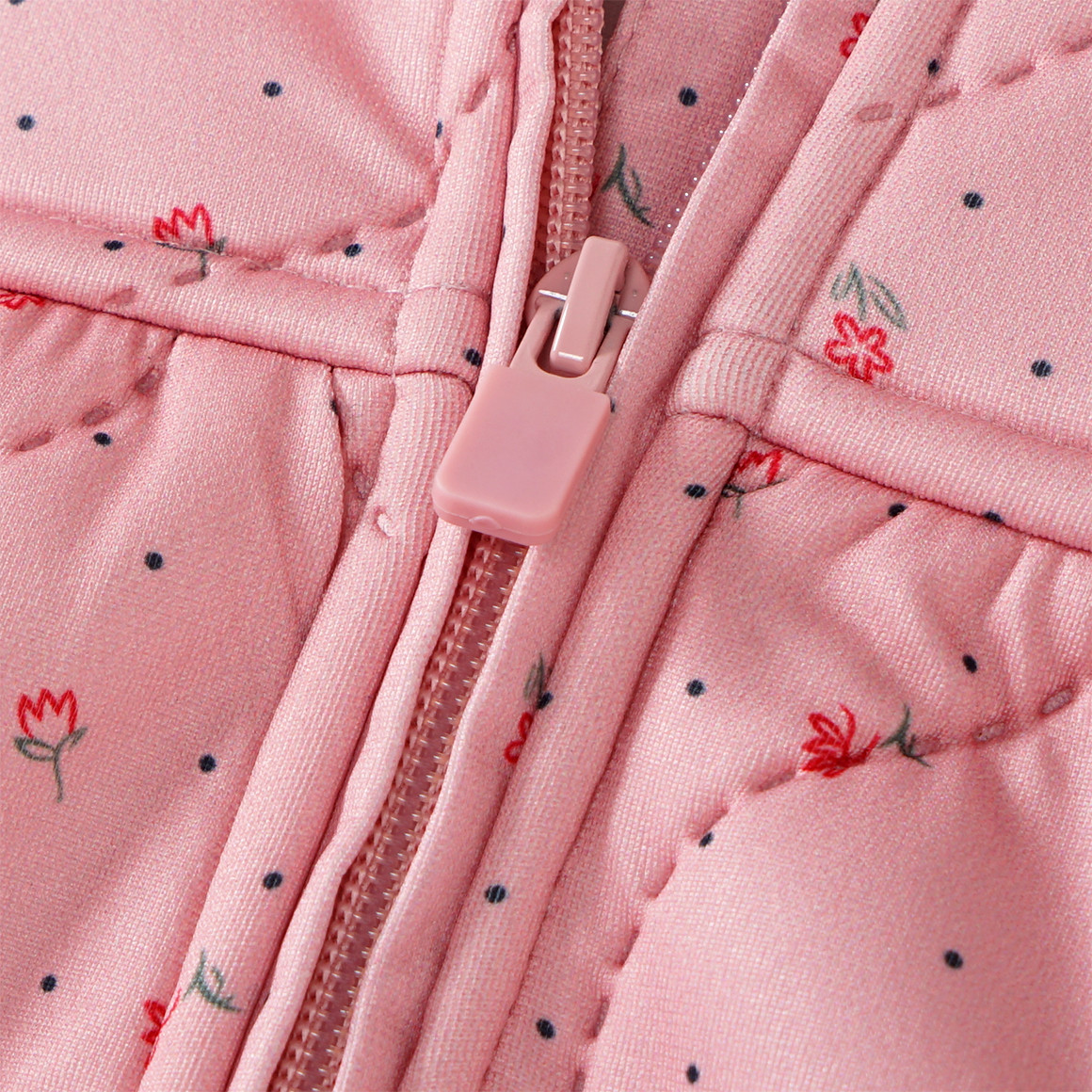 Topomini Baby Jacke mit Wellensteppung rosa