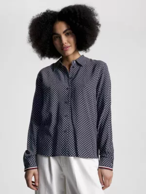 Camisa de bolinhas de corte regular