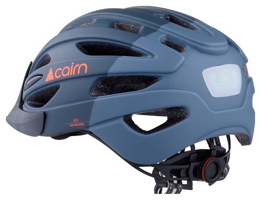 Casque Unisexe Cairn Fusion Led Usb Gris/Bleu Mat