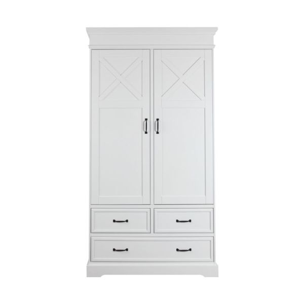 Kidsmill Savigno Kledingkast 2-Deurs Met Kruis Wit