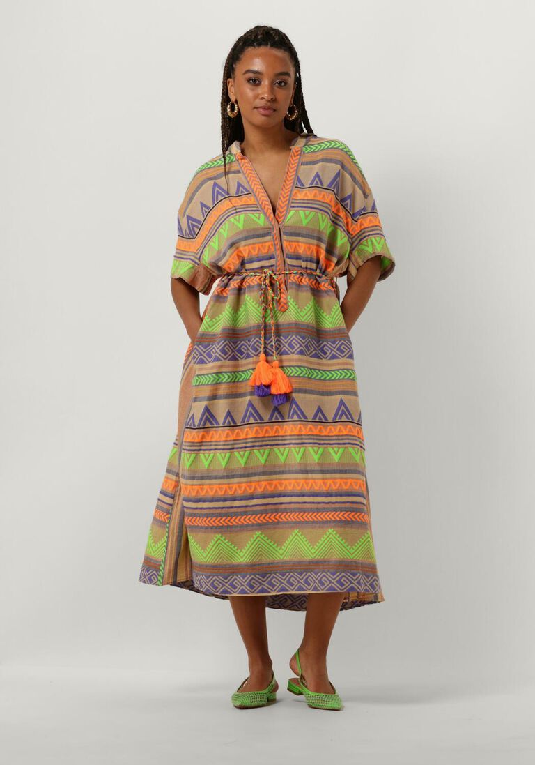 DEVOTION multi devotion midi jurk veloudenia