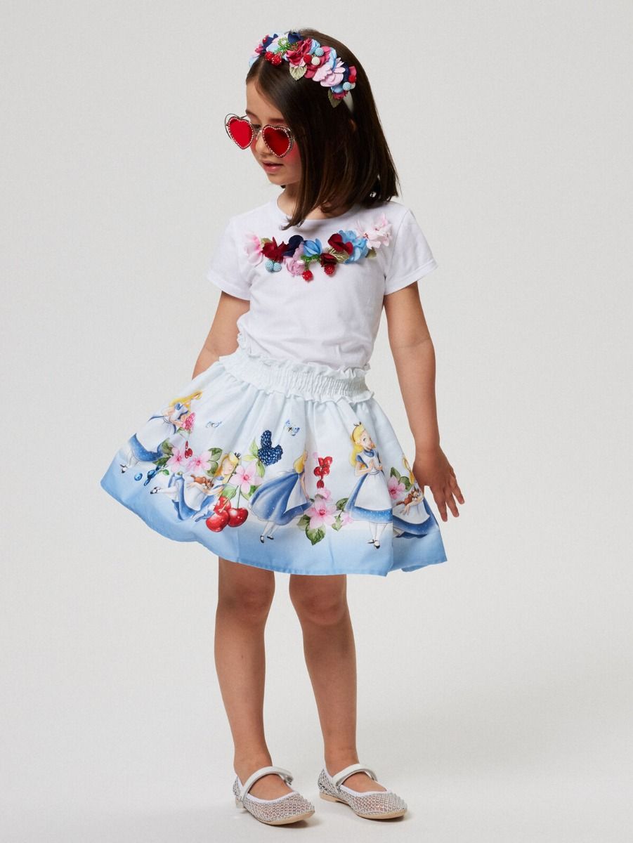 Monnalisa Alice Satin Skirt