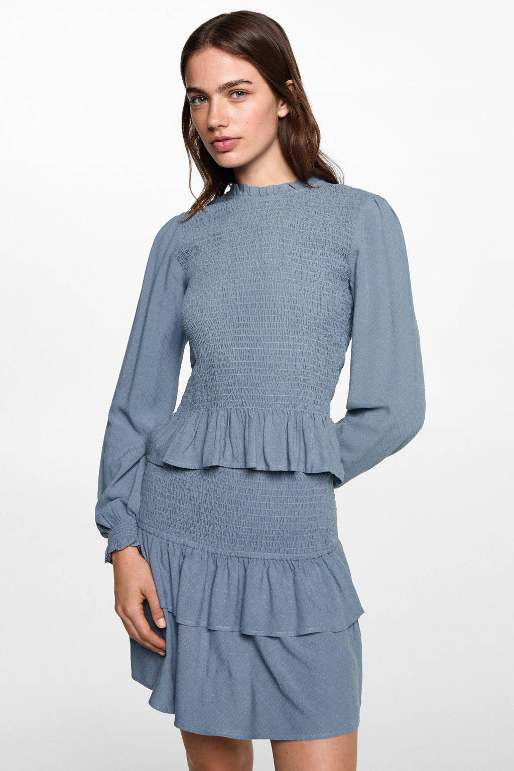 MANGO TEEN midi rok blauw