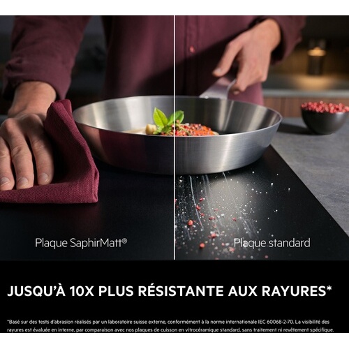 Plaque de cuisson avec hotte intégrée Aeg TH84CB03FZ SaphirMatt