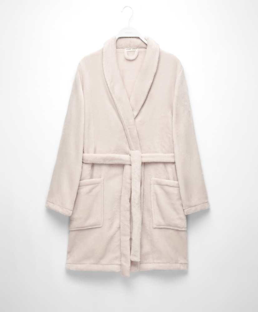 Robe curta de lã polar com toque macio