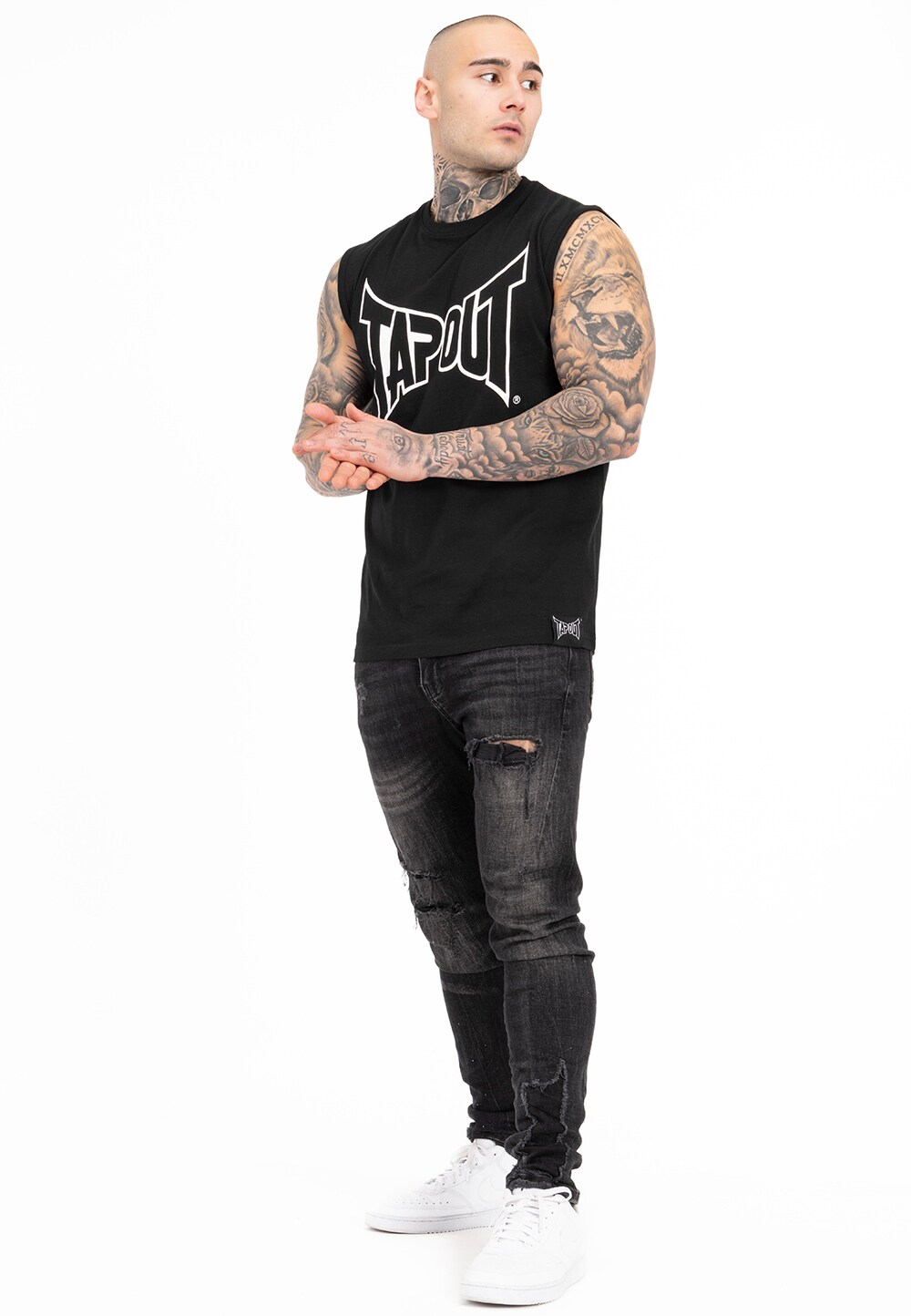Tapout Herren ärmelloses T-Shirt normale Passform ALEMADA