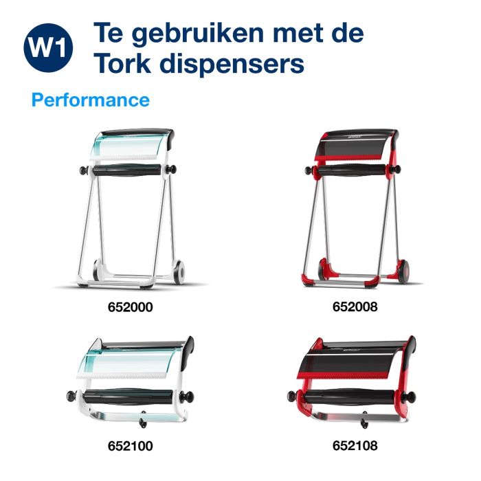 Tork 130070 Wiper 430 Perform 2-lgs blauw 340 mtr x 37 cm pak à 1 rol/1000 vel (130070)