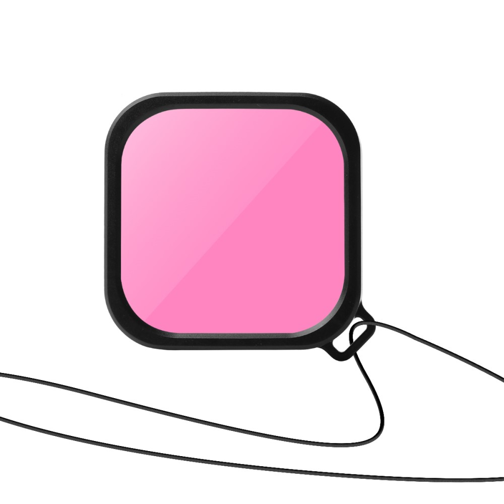 GoPro Hero 13 /12 / 11 / 10 Black Unterwasser Case Taucher Schutzgehäuse mit 3 Linsenfilter (Rot / Rosa / Lila) - Transparent