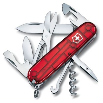 Couteau suisse Victorinox Climber rouge translucide