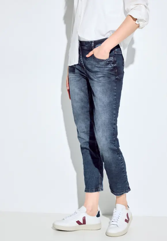 Casual Fit Jeans - mid blue used wash