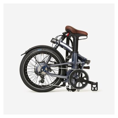 Vélo Pliant Electrique Btwin E Fold 900 1 Seconde Shimano Tourney 7V 20'' Gris