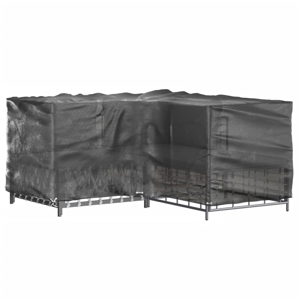 Housses de salon de jardin en forme de l 2 pcs 16 œillets