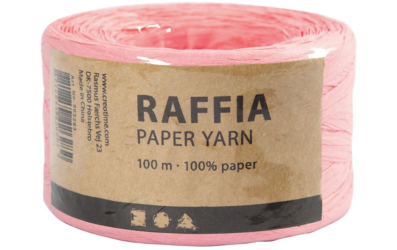 Geschenkband Raffiabast 8 mm x 100 m, HellrosaPapierbast für Geschenke