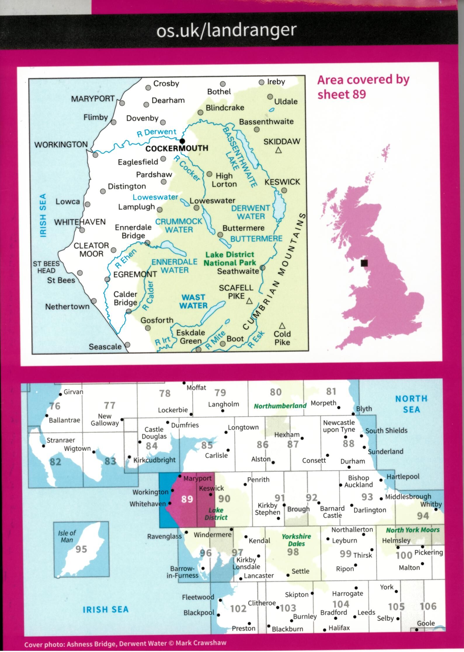 ORDNANCE SURVEY - 89 GB WEST CUMBRIA 1 50 000