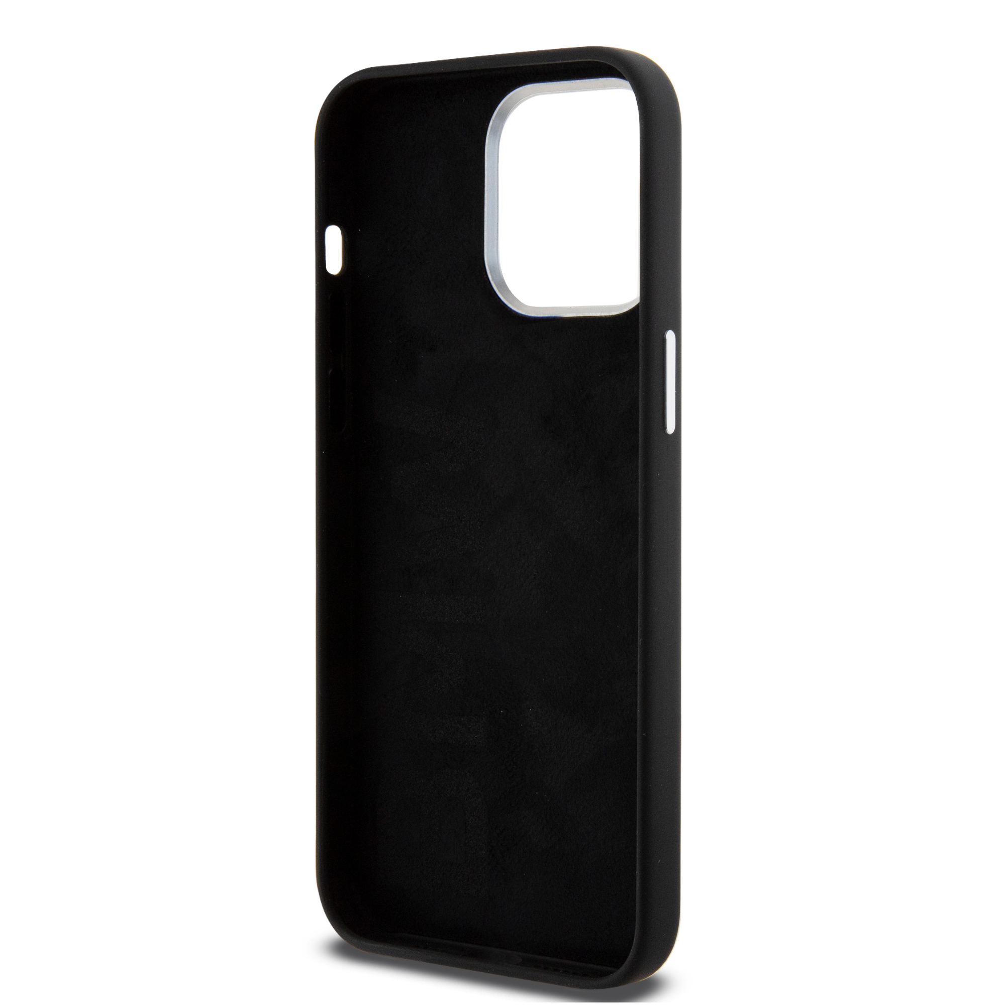 iPhone 15 Pro Max MagSafe Silikon Hardcase Hülle Metall Logo (BMHMP15XSILBK2) - Schwarz