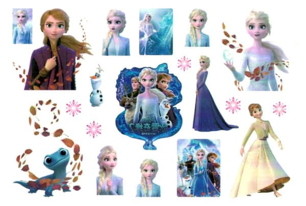 Frozen midlertidige tatoveringer – 14 Elsa & Anna tatoveringer for barn