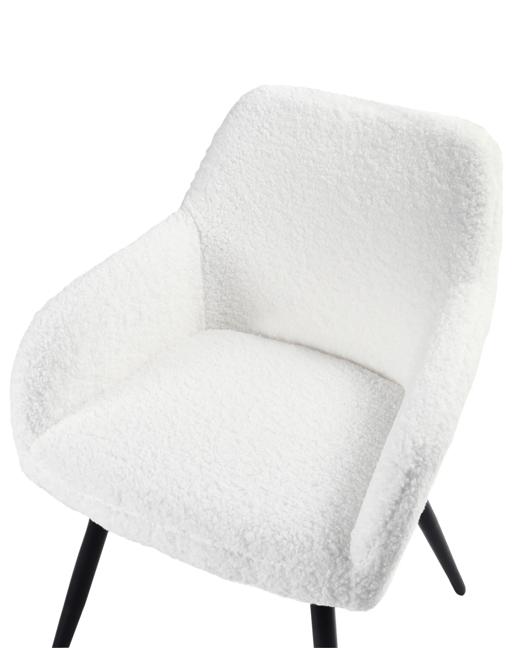 Set van 2 eetkamerstoelen CASMALIA Bouclé Gebroken wit