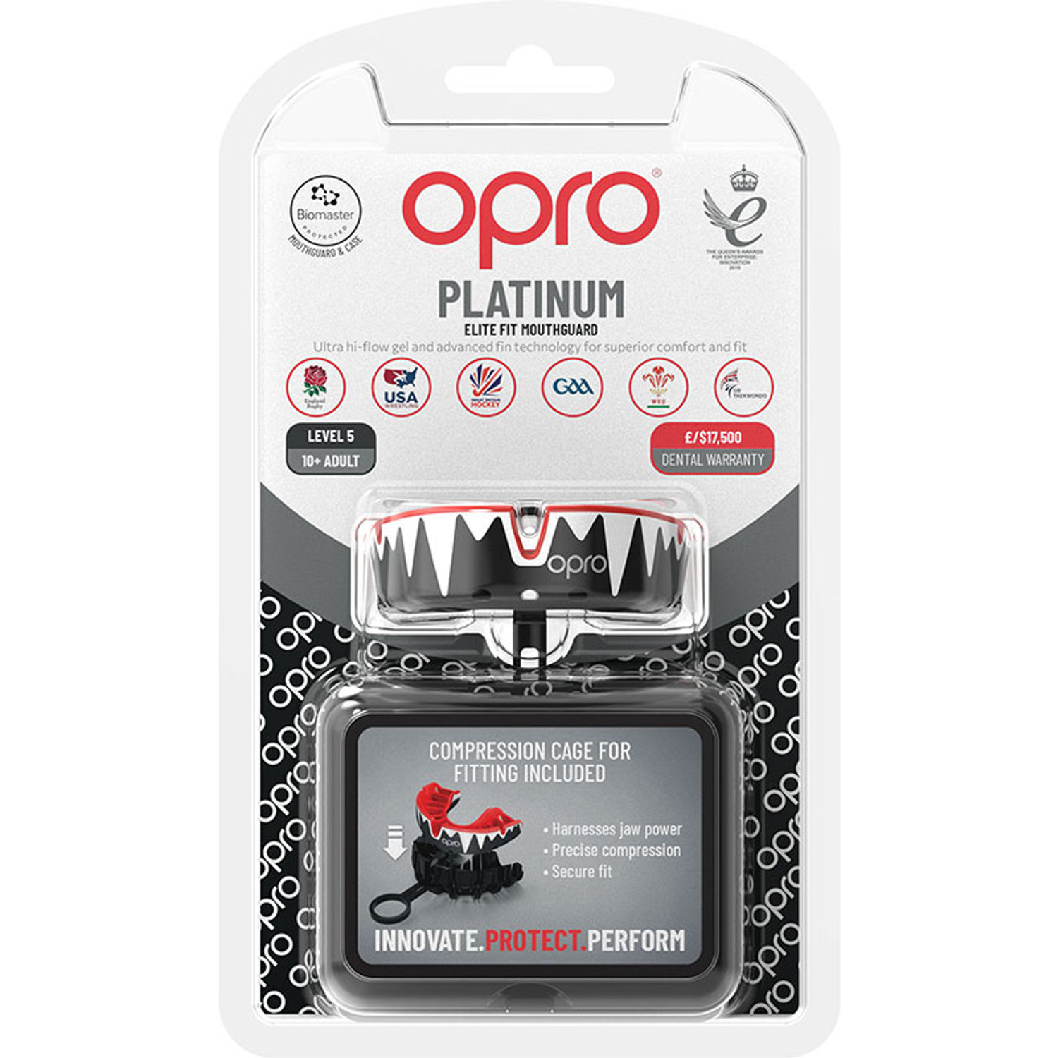 Opro Platinum Elite Fit Fangz Bitje 1 St.