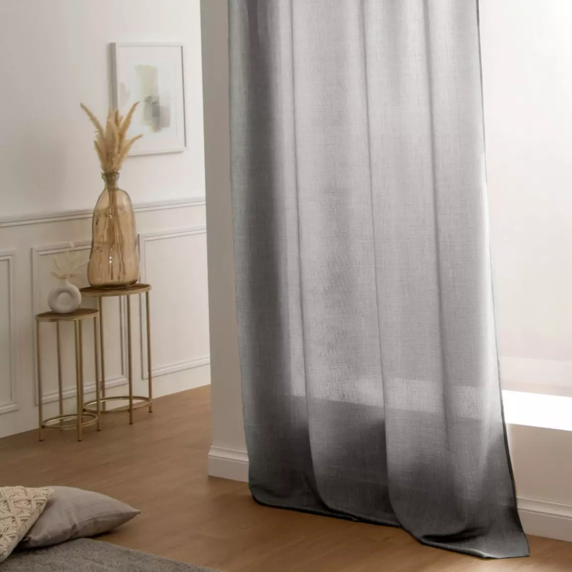 Rideau oeillets (140 x 260 cm) Béa Anthracite