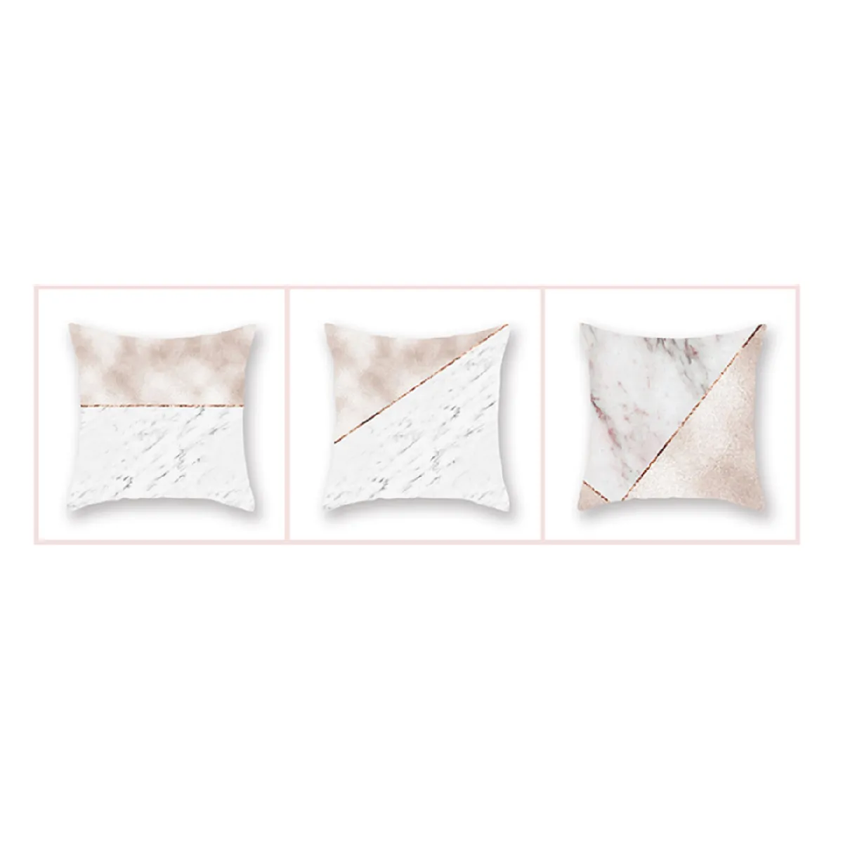 Housse de coussin Géométrique Rose