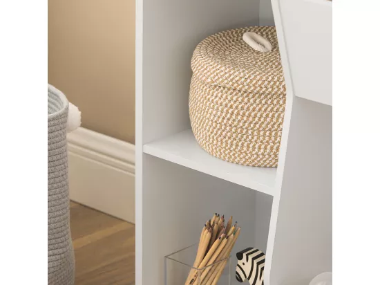 Bibliothèque pour Enfant Rangement pour Livres et Jouets avec 8 Compartiments, KMB55-W