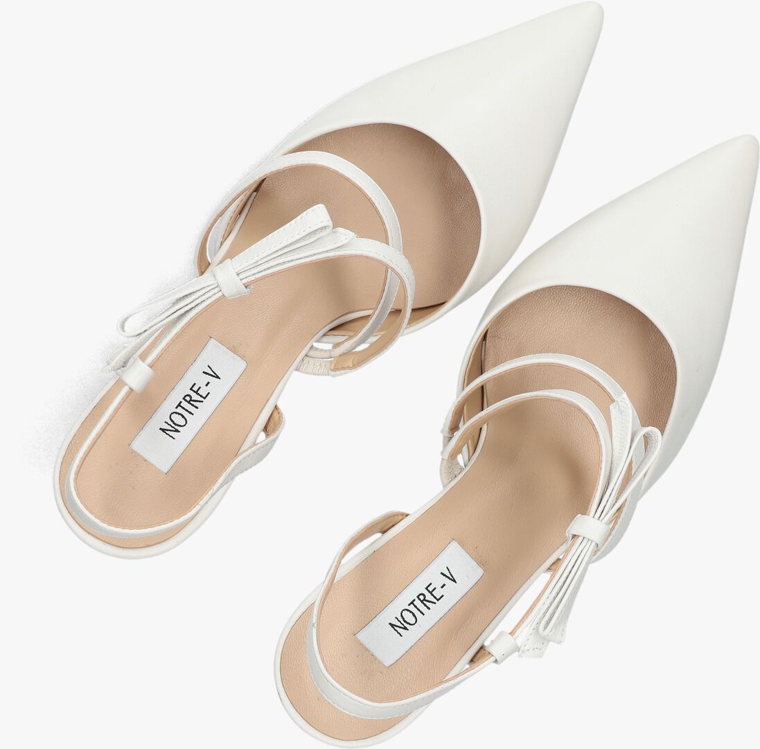 witte notre-v sandalen met hak 2722