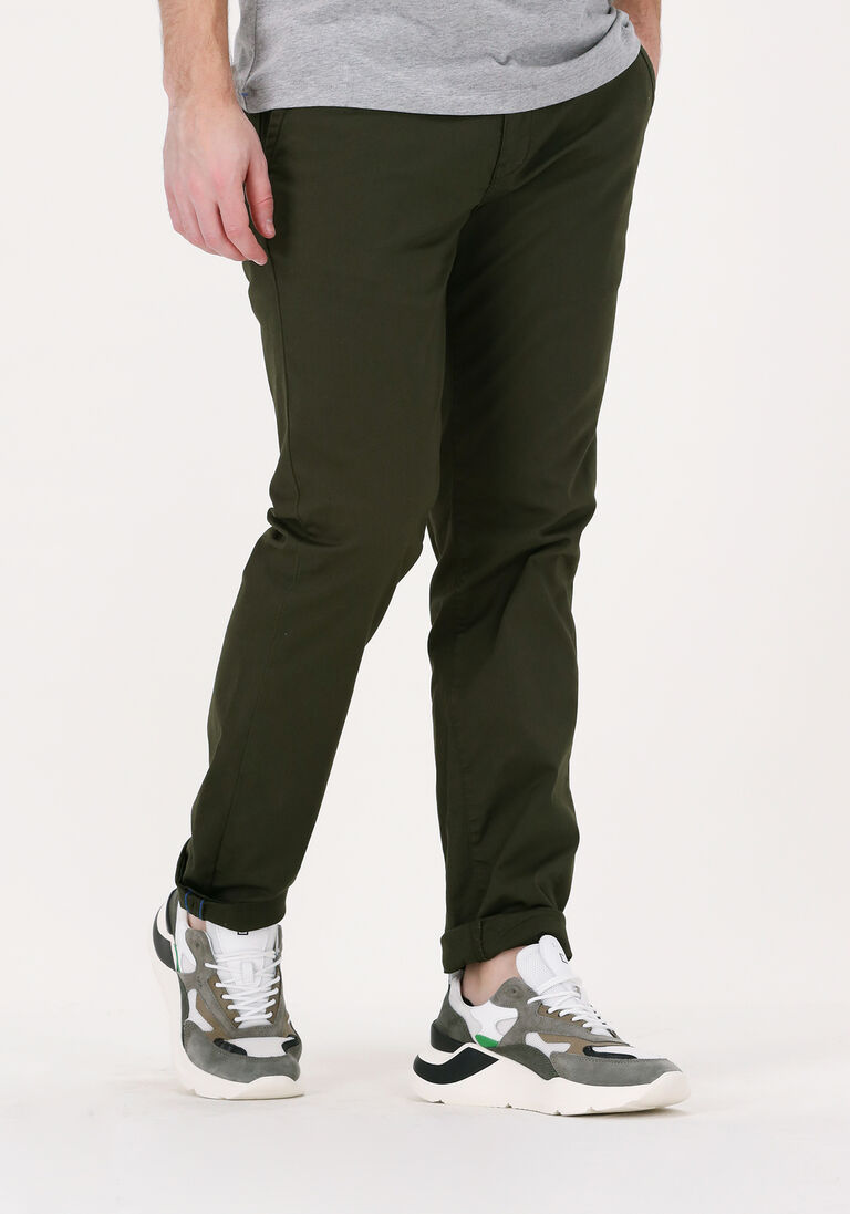 SCOTCH & SODA donkergroene scotch & soda chino stuart regular slim-fit