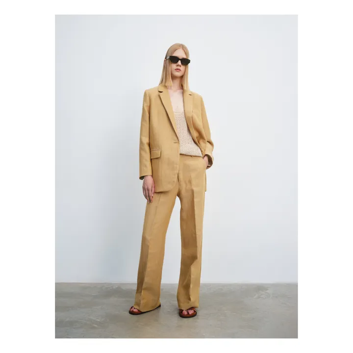 Pomandère Veste Lin et Coton | Beige