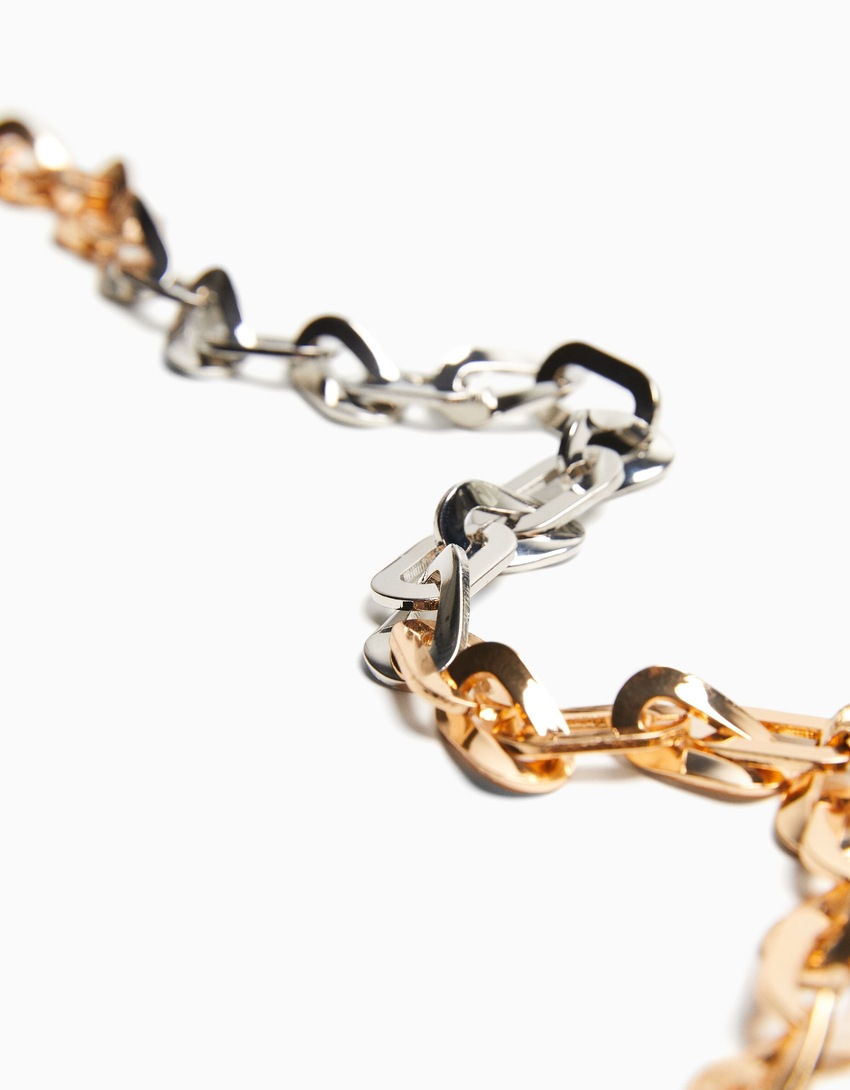 Conjunto de colar com 2 anéis